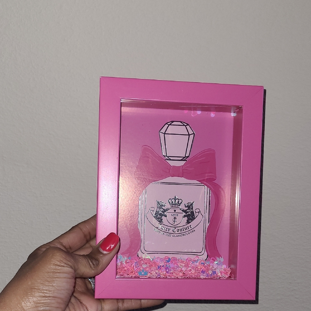 Juicy Couture Pink Perfume Bottle Wall Art